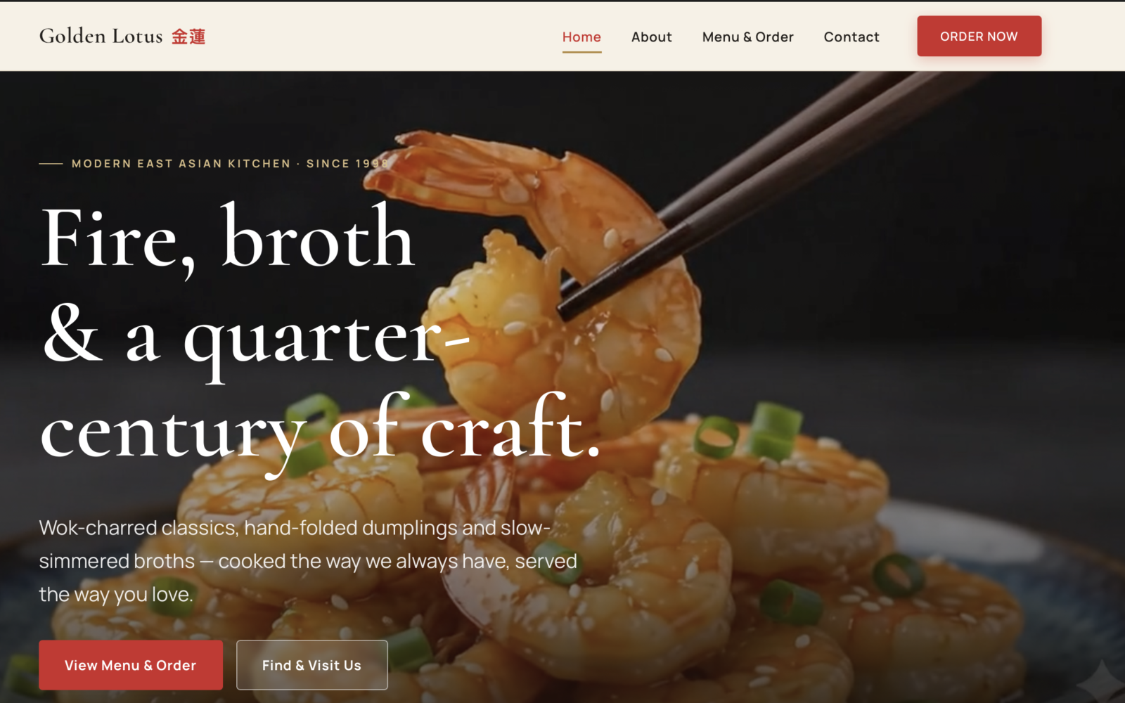 Golden Lotus website preview