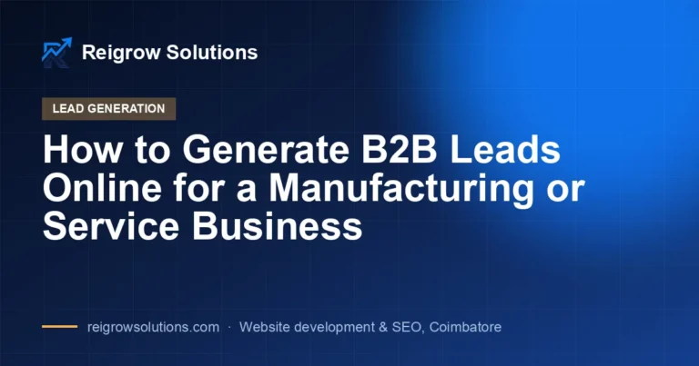 How to Generate B2B Leads Online for a Manufacturing or Service Business