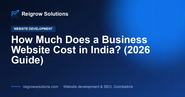 How Much Does a Business Website Cost in India? (2026 Guide)