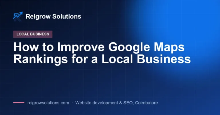 How to Improve Google Maps Rankings for a Local Business