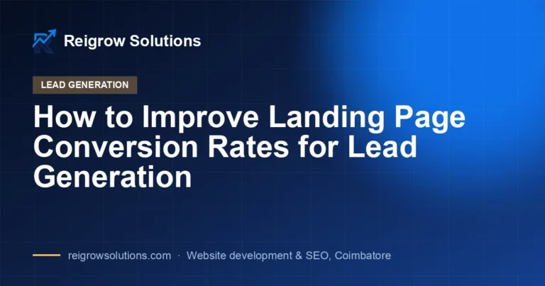 How to Improve Landing Page Conversion Rates for Lead Generation