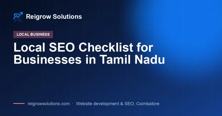 Local SEO Checklist for Businesses in Tamil Nadu