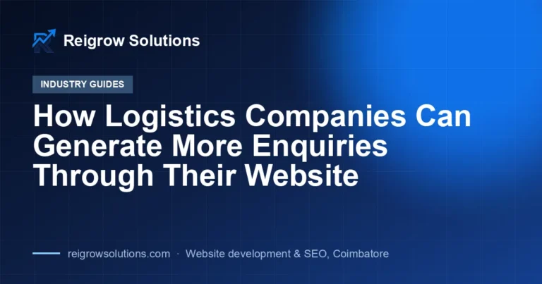 How Logistics Companies Can Generate More Enquiries Through Their Website